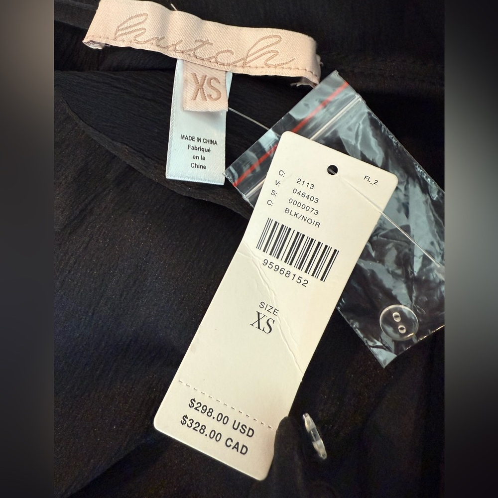 Anthropologie Hutch Long-Sleeve Turtleneck Faux-Feather Trim Sheer Mini Dress XS - Picture 10 of 12